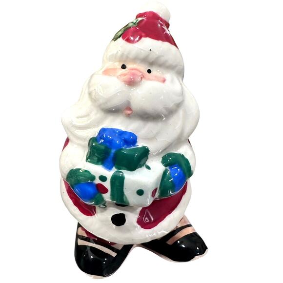 Fitz and Floyd 2011 Bright and Merry Santa Snowman Salt and Pepper Shakers Set - Picture 5 of 6